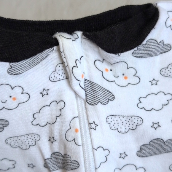 george 2-pack unisex cotton zipper footie sleeper pajamas bundle 6-12 months - Picture 6 of 8